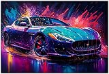 Printonia Leinwand-bild 120x80 cm Maserati Abstrakt Grafik 