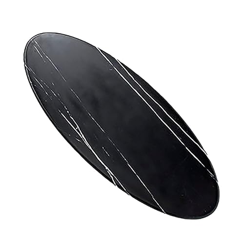 American Metalcraft MB25 - Tabla ovalada de melamina para servir, mármol, negro, 25 1/2 pulgadas de longitud