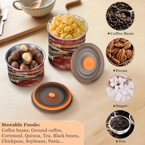 Bote de café hermético acero inoxidable con tapa clara 500ml miniatura 5