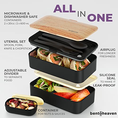 Bentoheaven BH-301BB Premium Bento Box Adult Lunch Box thumb #1