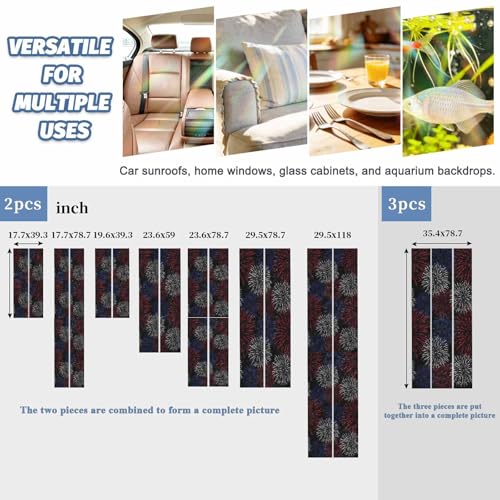 Película decorativa para ventanas con efecto arcoíris miniatura 4