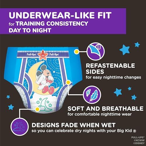 Pull-Ups Boys' Night-Time Potty Training Pants, Size 5T-6T Overnight Training Underwear (46-60 lbs), 44 Ct by Pull-Ups - Image 4