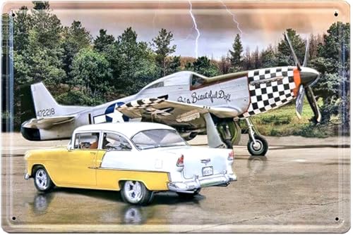 �m�H���f�� �n�A���e�B�[�N���^���G���{�X�v���[�g S [MUSTANG P-51] MUSTANG P-51 ��20cmx30cm Z266