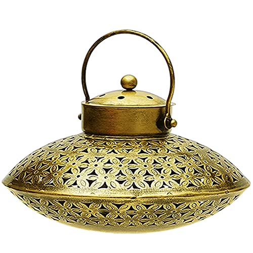 Image of Antique Handicraft Brass Traditional Home Decor Tabletop Cone Incense Burner|Brass Decoration Items for Home,Wall,Gifting,Dewali Decoration Yoga,Meditation,Spiritual Devotion (Only Degchi)