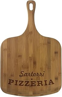 Personalized Bamboo Pizza Peel, Family Pizzeria, Measures 23 1/2" x 14 1/2" Engraved Pizza Board, Custom Pizzeria Decor