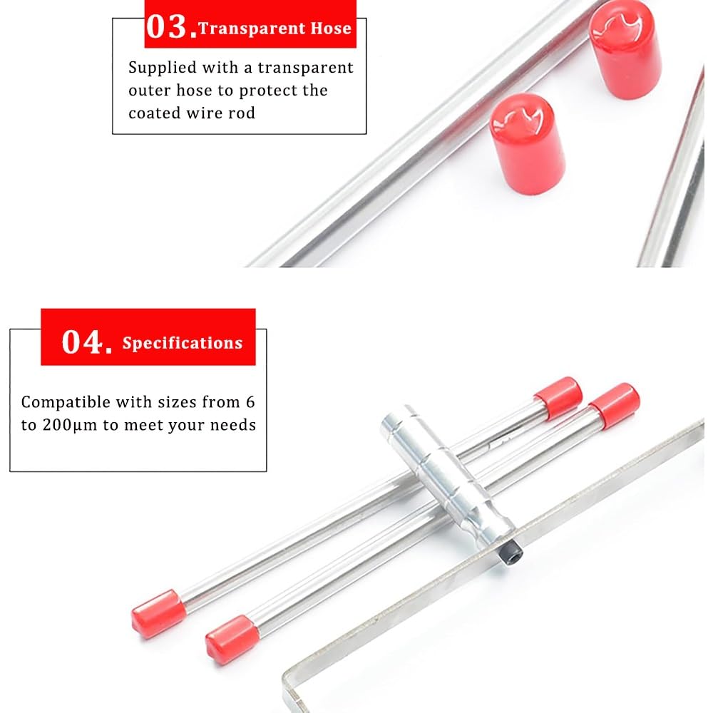 Aplicador de película húmeda, herramienta de raspado de tinta de acero inoxidable para revestimientos de precisión, barniz y pintura