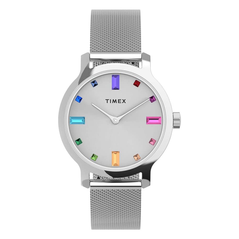 TimexTranscend 34mm Women’s Analog Watch | Stylish Modern Design