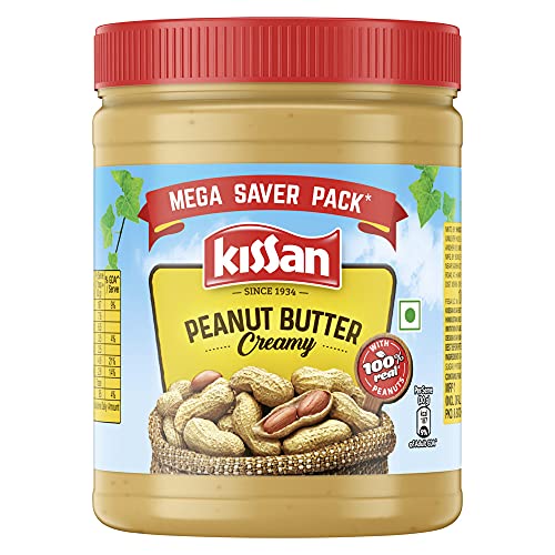 Image of Kissan Mixed Fruit Jam 1 Kg Bottle, With Real Fruit Ingredients + Kissan Creamy Peanut Butter | High Protein | With Perfectly Roasted Peanuts | Naturally Gluten Free, 920 g