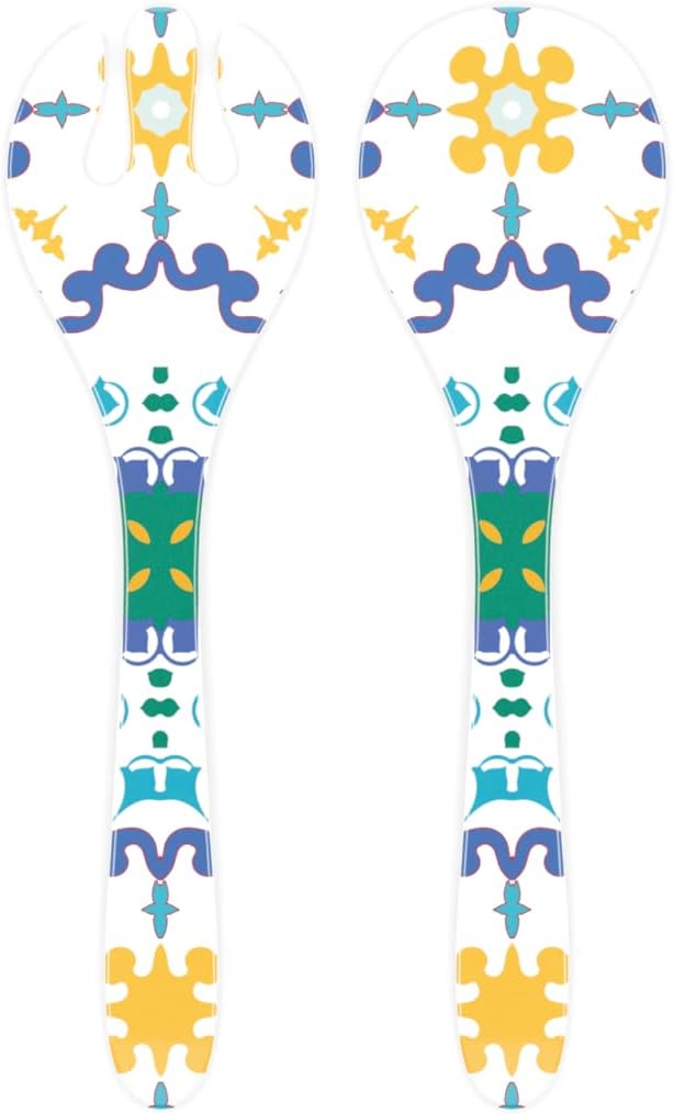 Guzzini - Melamine Salad Cutlery, Various Colours, Flower & Lemon'', 28x8xh 1 cm