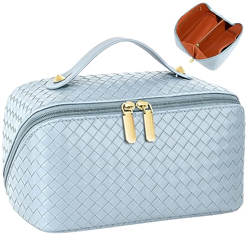 JUYANO Reise Kosmetiktasche Damen Tragbare Make Up Tasche PU Leder...