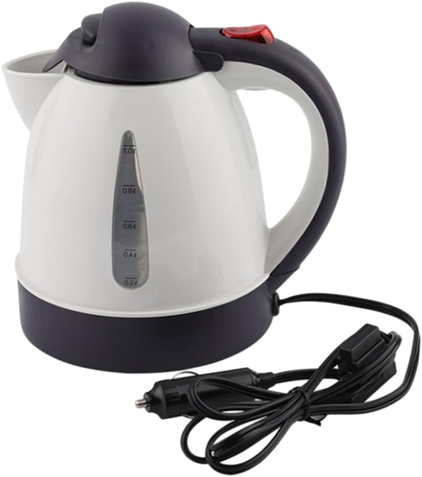 12v Electric Kettle for Car Portable Water Boiler with Auto Shut-off Protection Fast Boiling Interior for Travel and Office Use