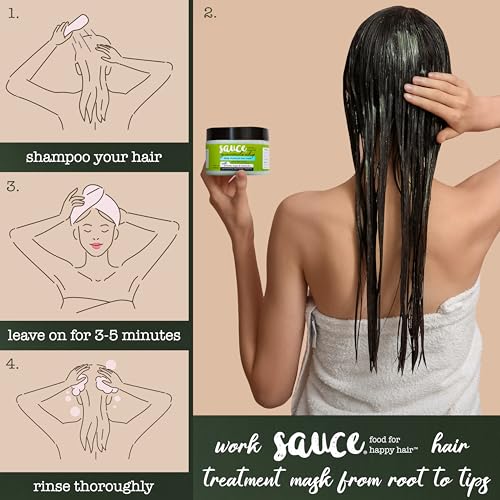 image for SAUCE BEAUTY Guacamole Whip Hair Mask - Deep Conditioning Hair Mask fo