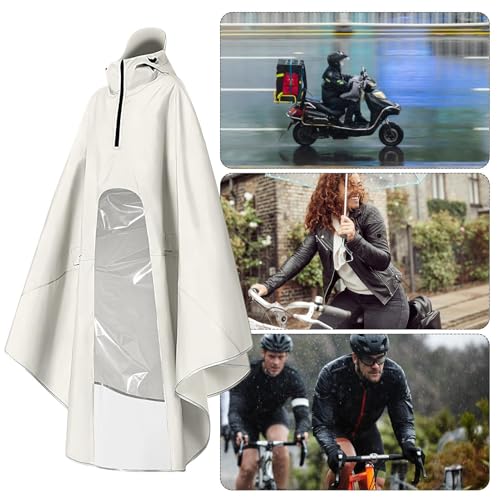 Poncho de pluie pour femme zippé avec cape de pluie d'extérieur pour moto