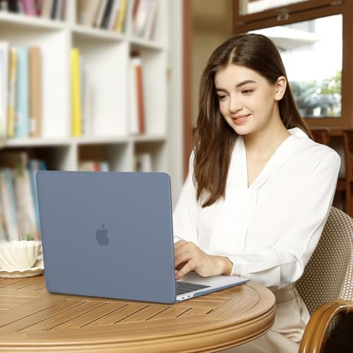 MOSISO Compatible with MacBook Air 13 inch Case M1 2021 2020 2019 2018 Release A2337 A2179 A1932 Touch ID, Plastic Hard Shell Cover&Keyboard Cover for MacBook Air 13.3 inch Case M1, Haze Blue by MOSISO - Image 5