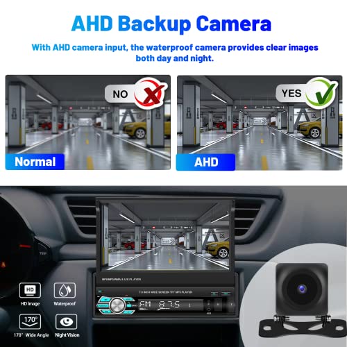 Autoradio mit Rückfahrkamera Hikity 1 Din mit Bluetooth-Funktion