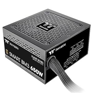 Thermaltake Smart BM3 650W 80Plus Bronze ATX 3.0 & PCIE 5.0 Ready Semi-Modular Power Supply; 105°C/221°F Japanese Capacitor; 5 Year Warranty; PS-SPD-0650MNFABU-3