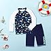 Generic Baby Toddler Boys Two Pieces Swimsuit Set Long Sleeve Rash Guard Swimwear & Swim Trunks Set (A, 9-10 Years)