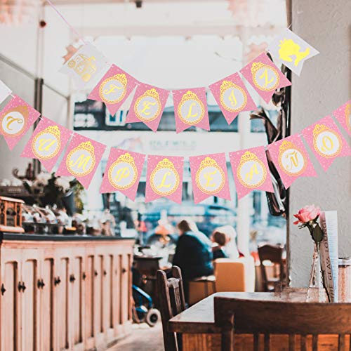 Amosfun 7 Unidades Coloridas de Feliz AniversÃ¡rio Banner de Parede de AniversÃ¡rio Pendurado Decrem