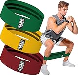 Tribe Lifting Fabric Resistance Bands for Exercise - Hip Bands for Working Out Legs, Glutes, Knees and Thighs for Men and Women - Cloth Circle Booty Bands for Physical Therapy (Multicolor)