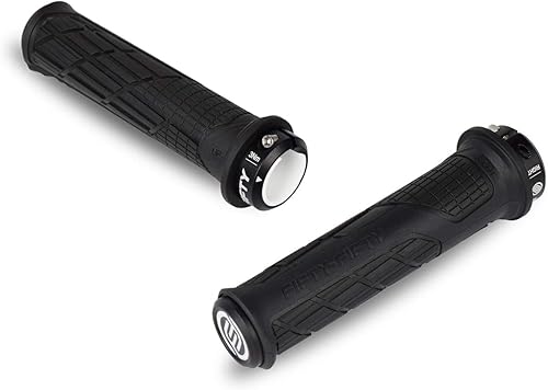 Miniatura 5 de FIFTY-FIFTY Empuñaduras de manillar de bicicleta de montaña, empuñaduras MTB de bloqueo único, cómodos agarres de bloqueo de bicicleta, empuñaduras