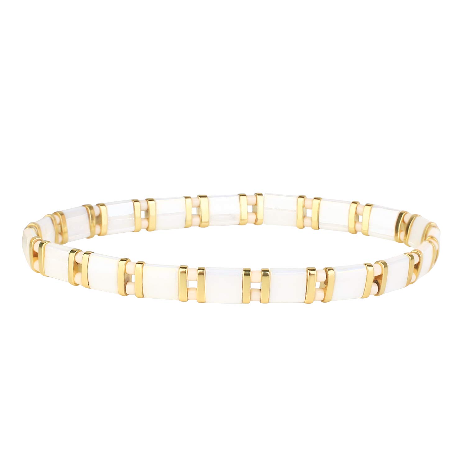 KELITCH Tila Bunte Stretch Armband Regenbogen Strand Armbänder Für Paar Damen