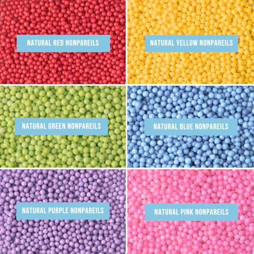 Sweets Indeed Sprinkles 6 Cell Edible Sprinkle Mix Jimmies Perfect for Cake Decorations Baking Ice Cream Cookies Cupcake Topper (Rainbow Nonpareils) - Thumbnail 4
