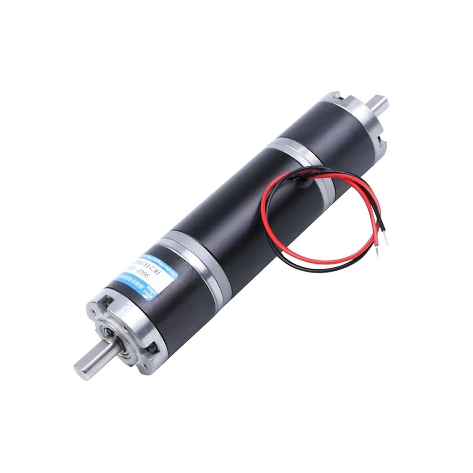Motor eléctrico de CC doble eje con reducción engranaje planetario, 36mm, 12V/24V, for uso en barcos, limpieza energía Solar(12v:20w,11rpm)