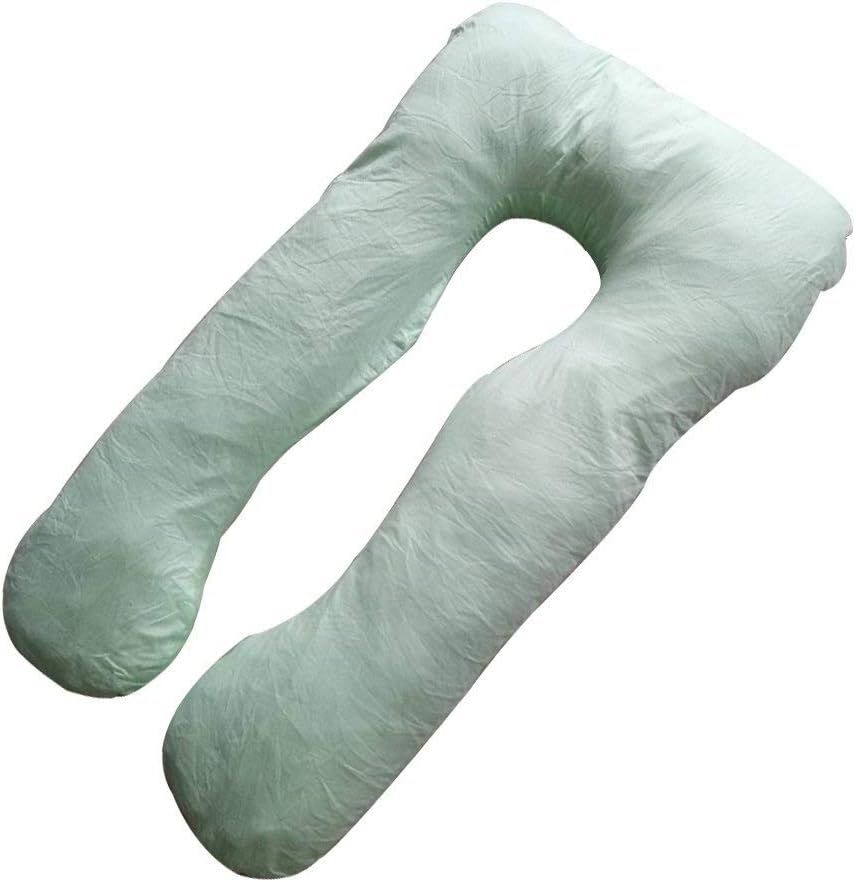 U Shaped Pregnancy Body Pillow with Zipper Removable Cover Full Body Pillows for Pregnant Women