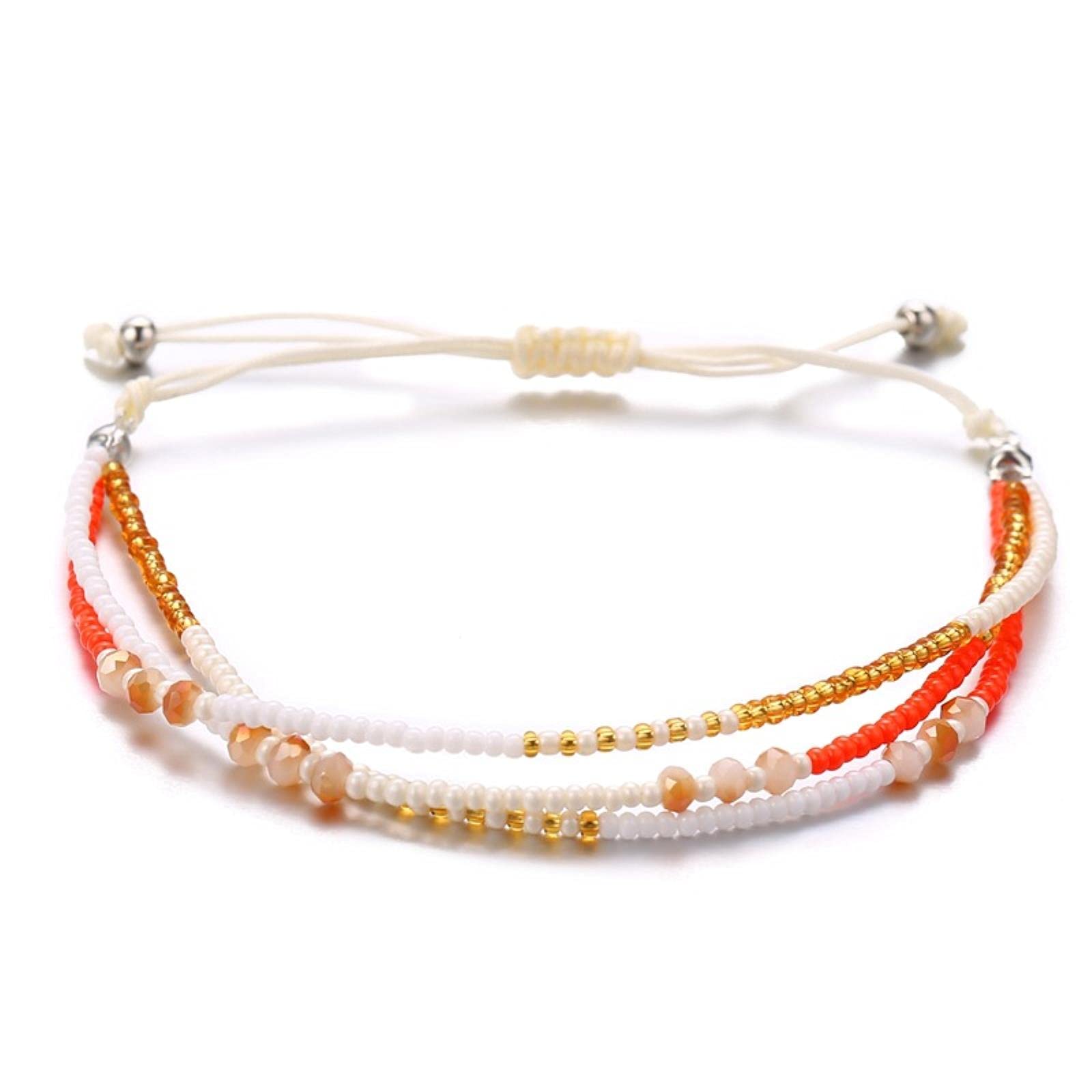 BCJMKDX bohemian bracelet, Bohemian Handmade Seed Bead Elastic Bracelet Fashion Frirendship Women Gift Party Accessories