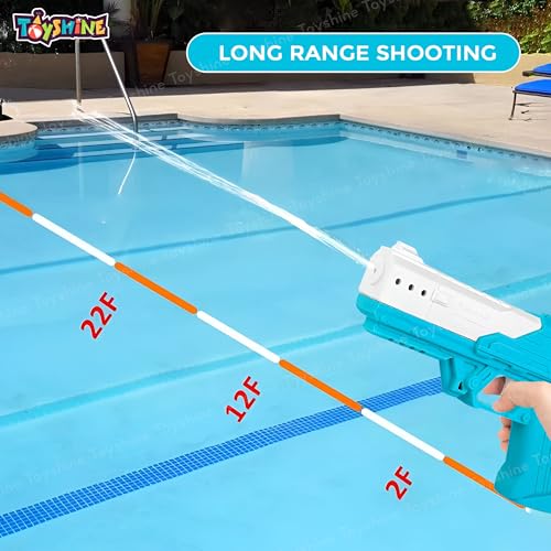 Image of Toyshine Fierce Holi Water Gun Rechargeable with 60ML Tank Capacity & Pressure Mechanism Powerful Squirt Gun for Kids Pool Beach Party Games and Outdoor Water Fun