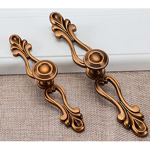 XAXIAOZ 2 Tiradores Vintage para Puerta de Muebles, Tiradores para cajones de Armario, de aleación de Zinc y Bronce, para decoración del hogar, con Tornillos, Color marrón, 173 m