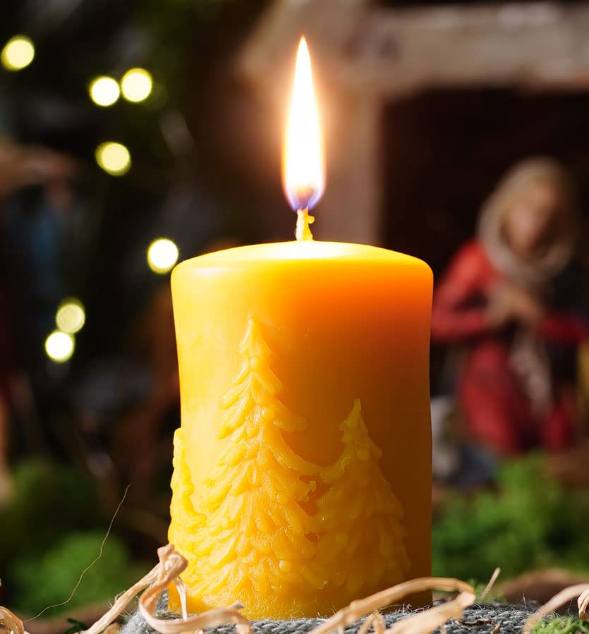 tea4chill Bienenwachskerze aus 100% Bienenwachs, Honigkerze, Kerze 6 x...