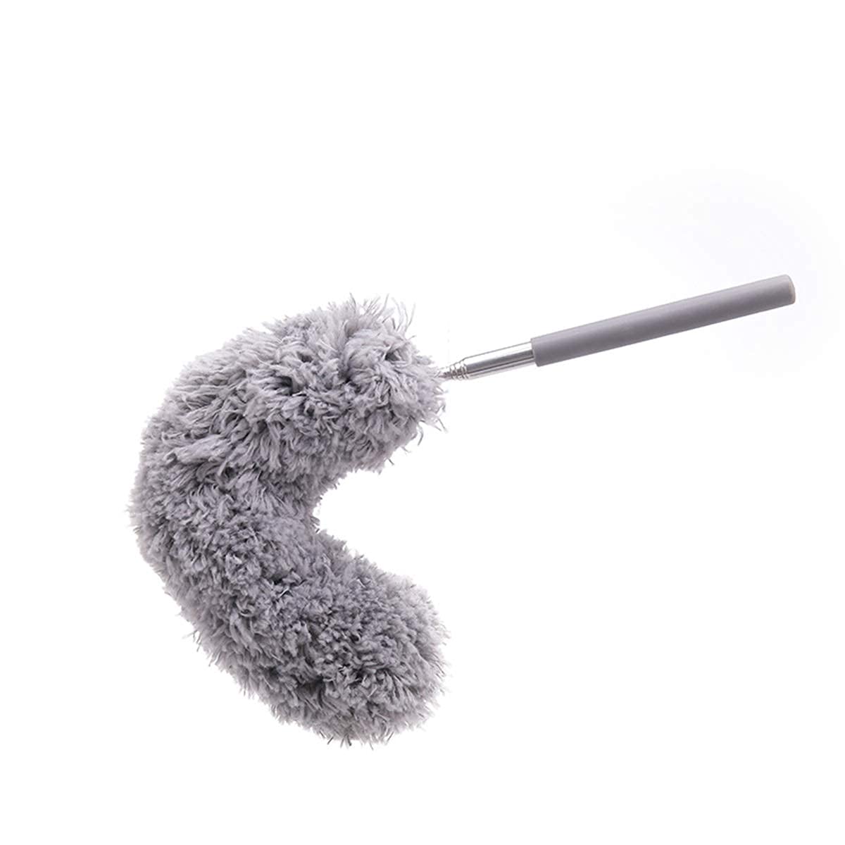 BAtlam Strumento di inclinazione dello spolverino per spolverare Spolverino per spolverare per la Pulizia della casa Spolverino per spolverino per Auto Spolverini di Piume (35x83cm|Grigio)