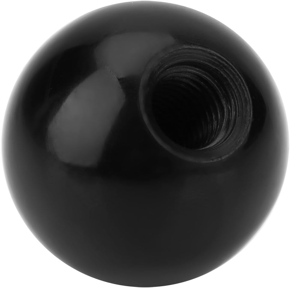 GOTOTOP Ball Lever Knob, 6Pcs Black Plastic Insulation Threaded 40mm Diameter Round Handle Ball Knob for Game for Machine Tools