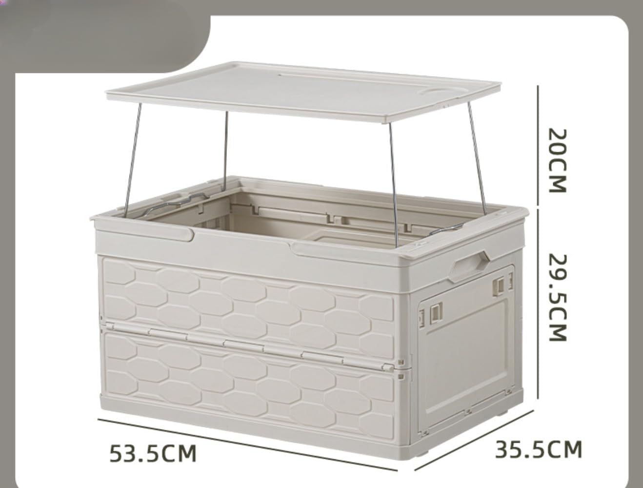 Kwueiit 収納ボックス 折りたたみ式 蓋付き 大容量 キャンプテーブル 屋外 家庭用 オフィス 車載 防水 軽量 耐久性 おし