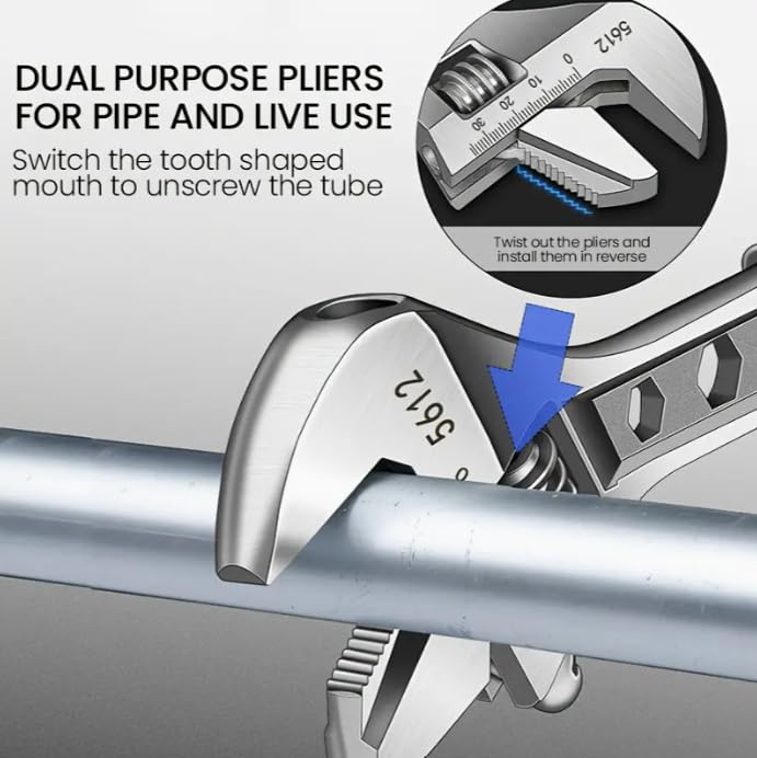 AEE® 3'lü Kurbağacık Anahtar Seti – Ayarlı İngiliz Anahtarı Takımı (8''-200mm | 10''-250mm | 12''-300mm) – Paslanmaz Çelik, Ergonomik Kauçuk Saplı, Dayanıklı Uzun Ömürlü