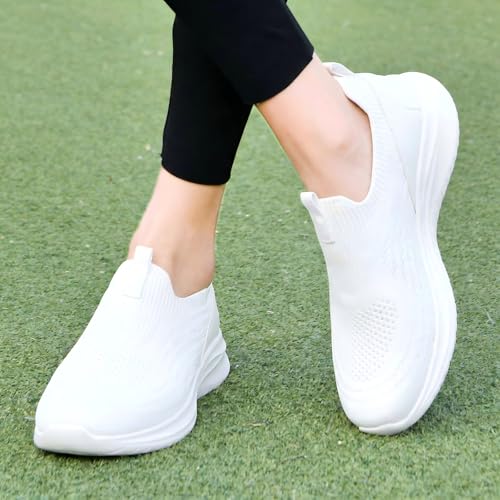 Image of TIOSEBON Women's Walking Tennis Shoes Knit Comfortable Slip on Breathable Mesh Lightweight Sneaker