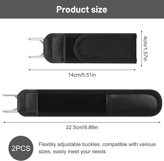 Image of Buckle Less Stretch Belt (Pack of 2) | No Buckle Elastic Belt for Men & Women | Adjustable Invisible Waist Belt with Metal Hook | Comfortable Formal & Casual Wear Belt