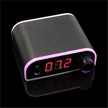 Aurora 2 Tattoo Power Supply for Rotary And Coil Machine Cartridges Tattoo Gun LCD Screen,Black