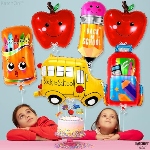 KatchOn Back to School Balloons Set – Pack of 6, Classroom Décor by KatchOn - Used condition - Image 6