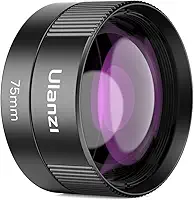 ULANZI CL-003 Lente macro de telefone, lente de câmera de telefone HD 75 mm para rosca de 17 mm, compatível com iPhone Samsung capa de gaiola para smartphone com adaptador de 17 mm