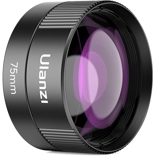ULANZI CL-003 Phone Macro Lens, HD 75mm Phone Camera Lens for 17mm Thread, Compatible with iPhone Samsung Smartphone Cage Case with 17mm Adapter