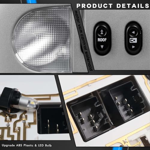 Consola Techo con Luz LED y Control Techo Solar para Ford F150 2004-2008 miniatura 4