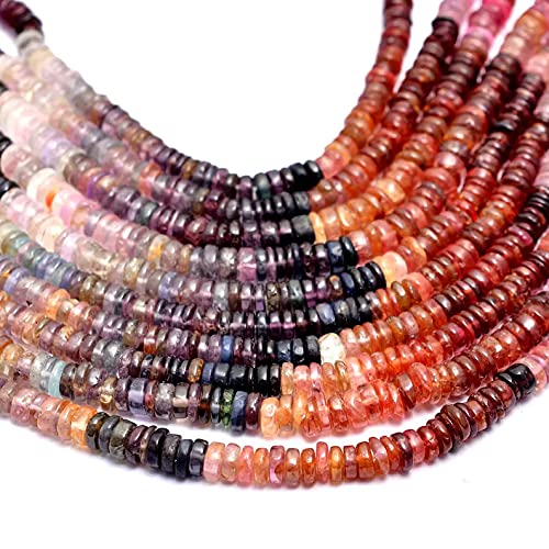 Perles Heishi multi spinelle rare de qualité AAA+ pour joaillerie fine - 2