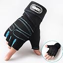 Leosportz Weight Lifting Wrist Support Gym & Fitness Gloves (Free Size, Blue, Black) gallery image