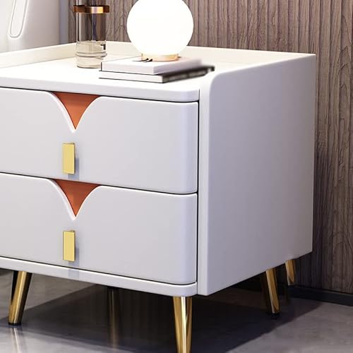 Taimowei Chevet Intelligente Avec Chargement Sans Fil Armoire D'appoint Avec Tiroirs Tables Chevet Led Multifonctions/White/One Size #TOP4