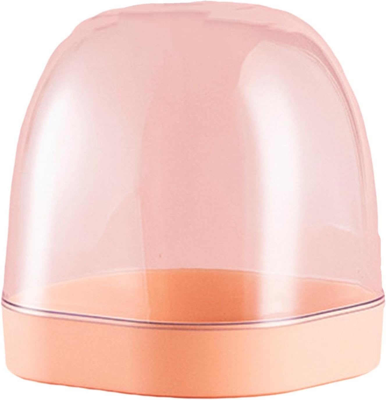 Transparent ABS Plastic Display Box Rack - Organizer for Dolls, Cosmetics, and More - Clear Storage Stand for Mini Figures and Accessories - 12x13cm - Pink image 4