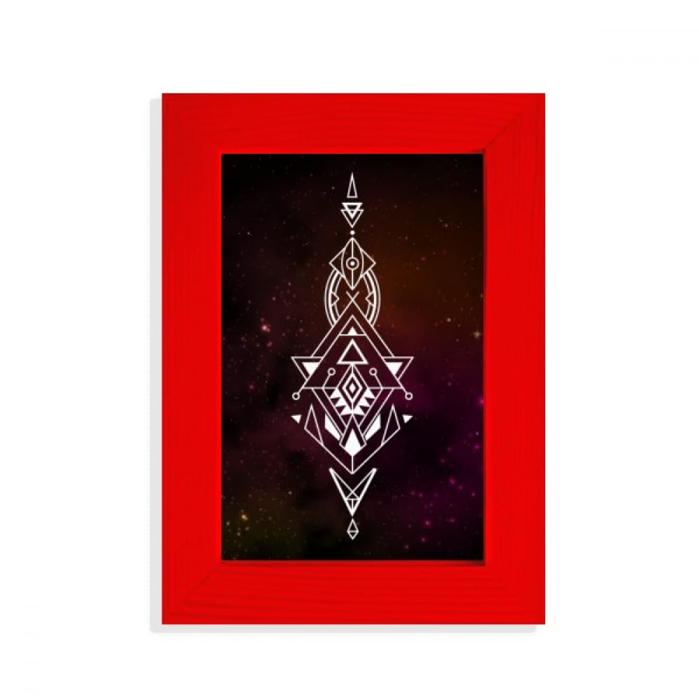 Cadre photo rouge univers extraterrestre totem en finition laquée prestige