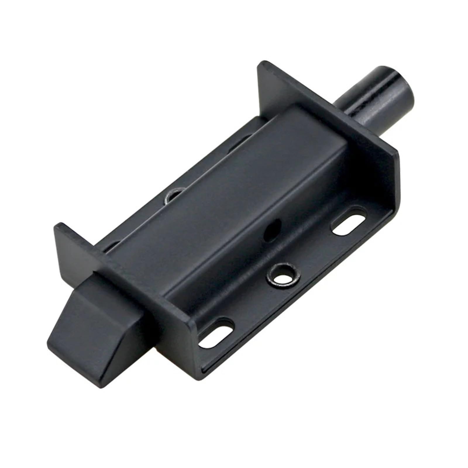 4-Inch Spring Press Push Pull Telescopic Latch Door Hinge Industrial Equipment Cabinet Door Latch 1Pcs(Black Front)