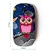KOOLmouse [ Optical 2.4G Wireless Mouse [ Owl Pink Big Eyes Stars Night Sky Drawing Art ]